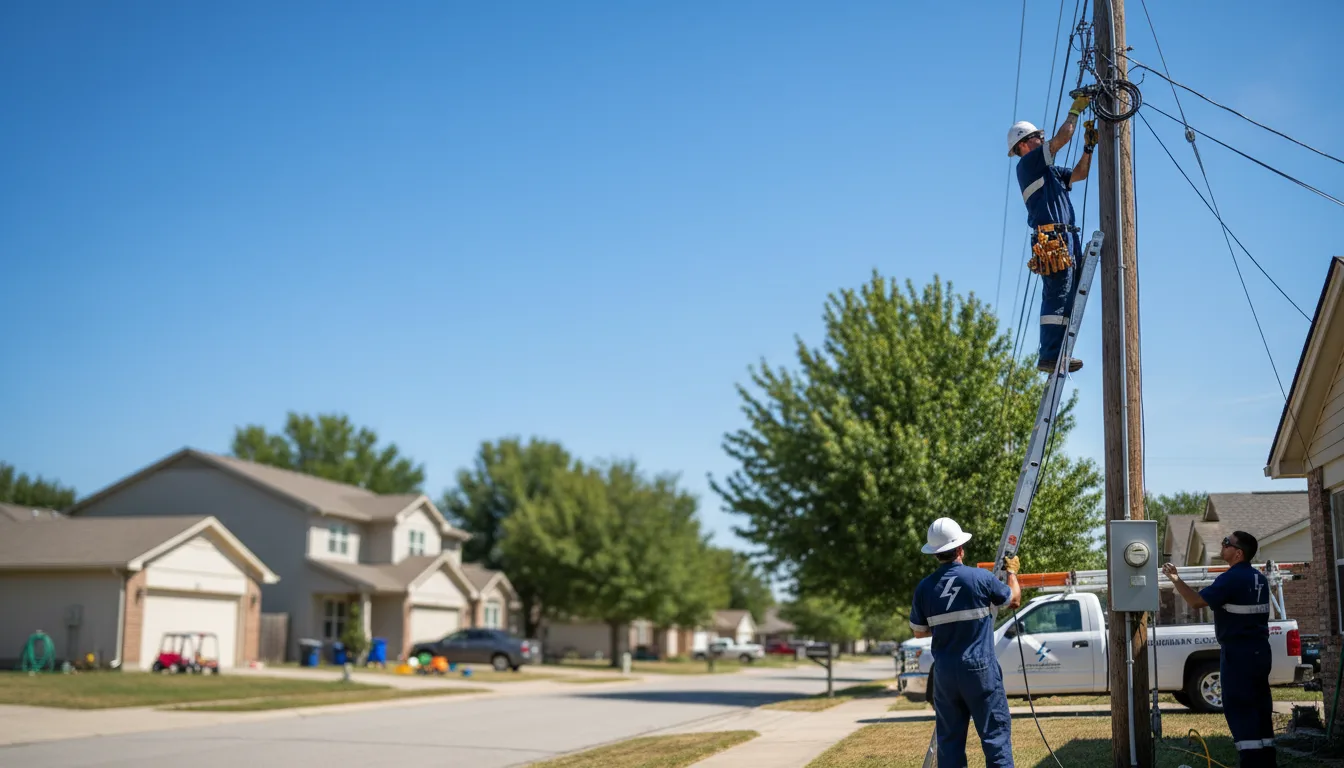 Residential electrician providing installation services in Pleasant Hill, LA